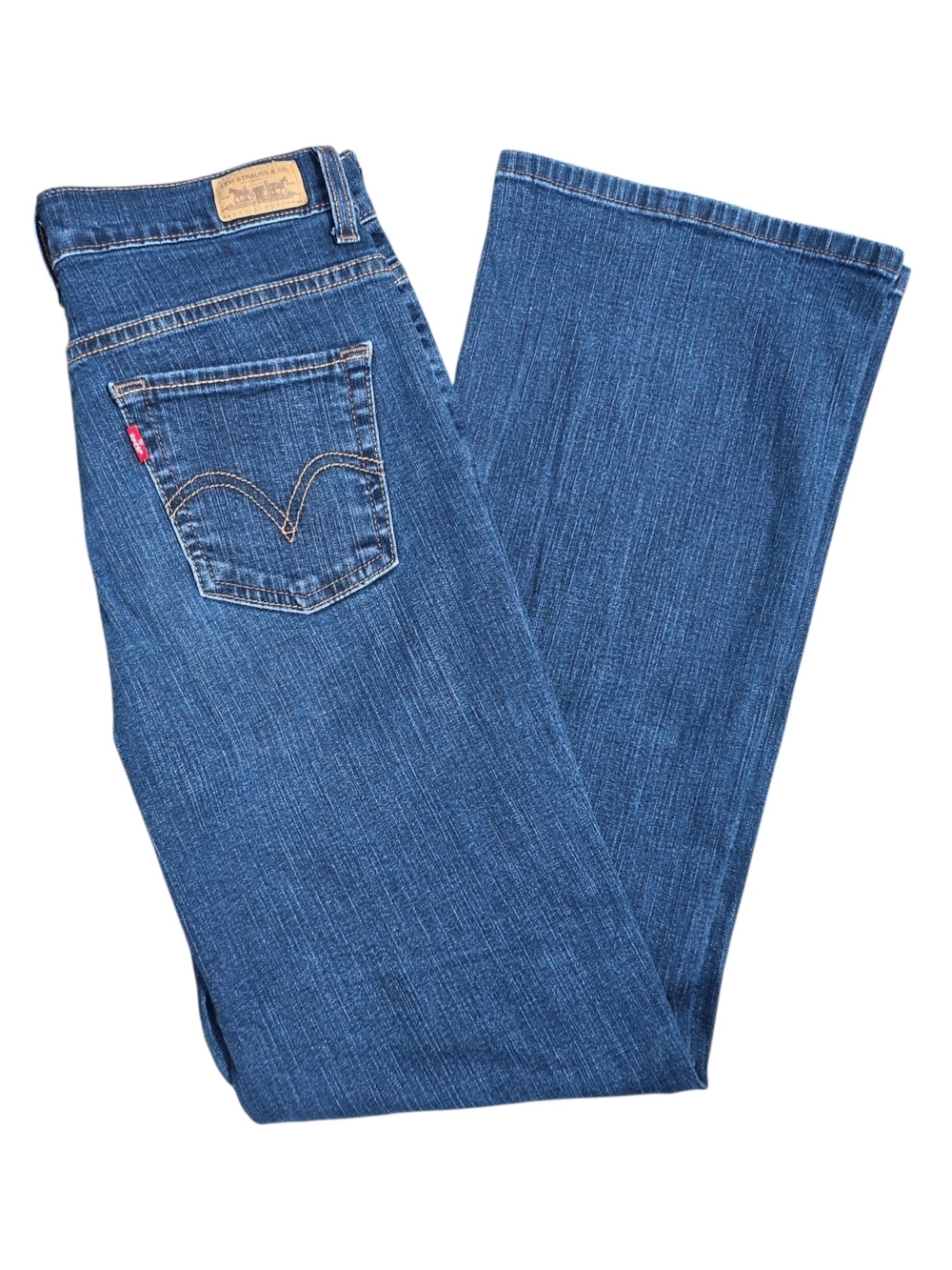 Levi's 512 Perfectly Slimming Boot Cut Jeans Women's Size 6 Short Blue